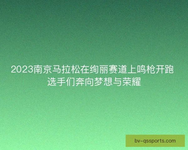 2023南京马拉松在绚丽赛道上鸣枪开跑 选手们奔向梦想与荣耀